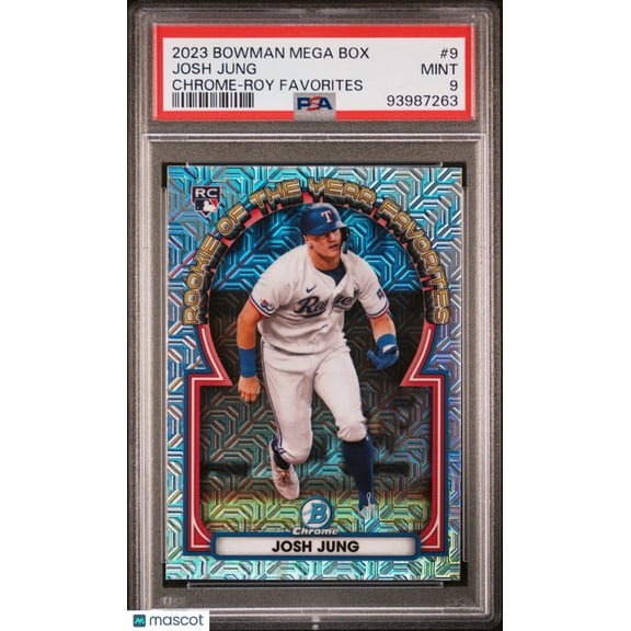 2023 Bowman Mega Box Chrome Roy Favorites Josh Jung Rookie PSA 9