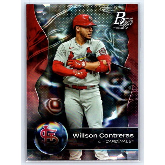 2023 Bowman Platinum Willson Contreras St. Louis Cardinals #71 Ice Foil Baseball Card