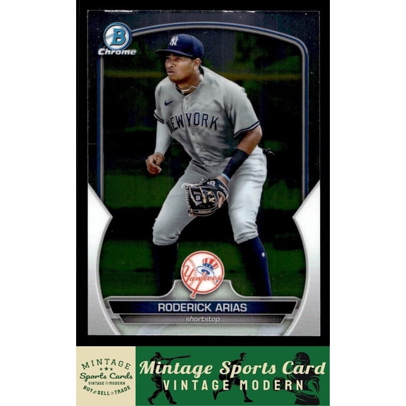 2023 Bowman Chrome Prospects Roderick Arias BCP-135 New York Yankees Baseball Card