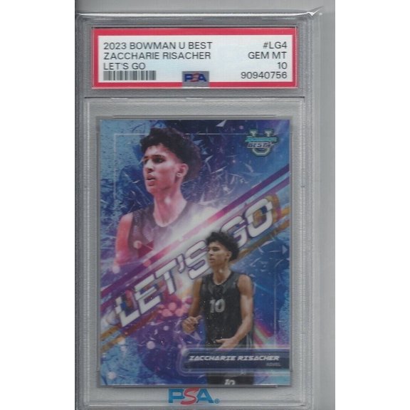2023 Bowman University Best Let's Go Zaccharie Risacher #LG4 PSA 10