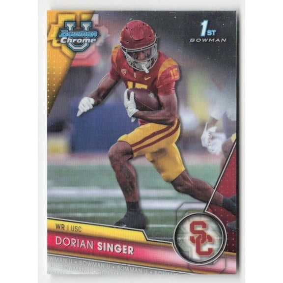2023 Bowman University Chrome #146 Dorian Singer USC Trojans Football Card