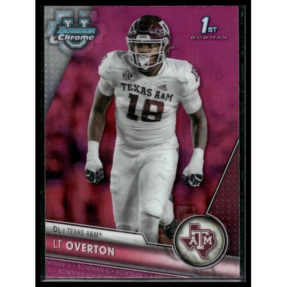 2023 Bowman University Chrome LT Overton #139 Pink Refractor
