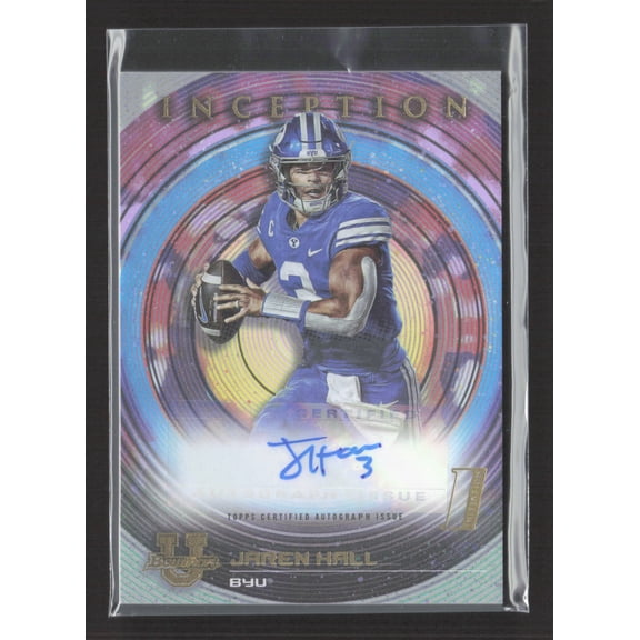 2023 Bowman University Inception BYU Cougars Jaren Hall #BIA-JHL Auto Football Card