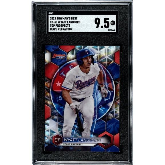 2023 Bowman's Best #TP-30 Wyatt Langford Top Prospects SGC 9.5