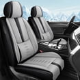 thumbnail image 1 of 2023 Car Seat Cover for FORD RANGER , Gray and Black Car Seat Covers, Premium Leather Two-piece set With Lumbar Support Waterproof, Only for Crew Cab, Protect Car Seats, 1 of 7