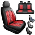 thumbnail image 1 of 2023 for Chevrolet Bolt ev Seat Cover, Black and Red Car Seat Covers, Faux Leather Full Set of 5 Seats Anti-Slip Backing Beautify Car Interior, Airbag-Compatible, 1 of 9