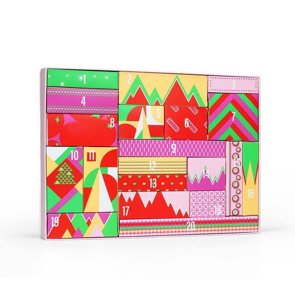 2026 Christmas Advent Calendar Cosmetics Gift Box for Women & Teens - 20 Days Countdown with Lipstick, Hand Cream, Makeup & Hair Accessories - 30x22x4cm Holiday Beauty Surprise Present