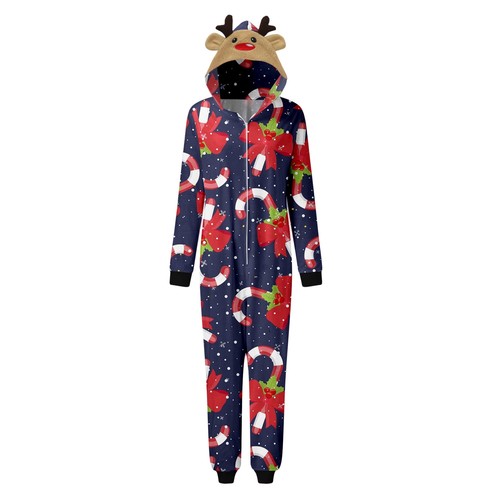 2023 Christmas Family Suit Mom Women Cartoon Bow Candy Prints Deer