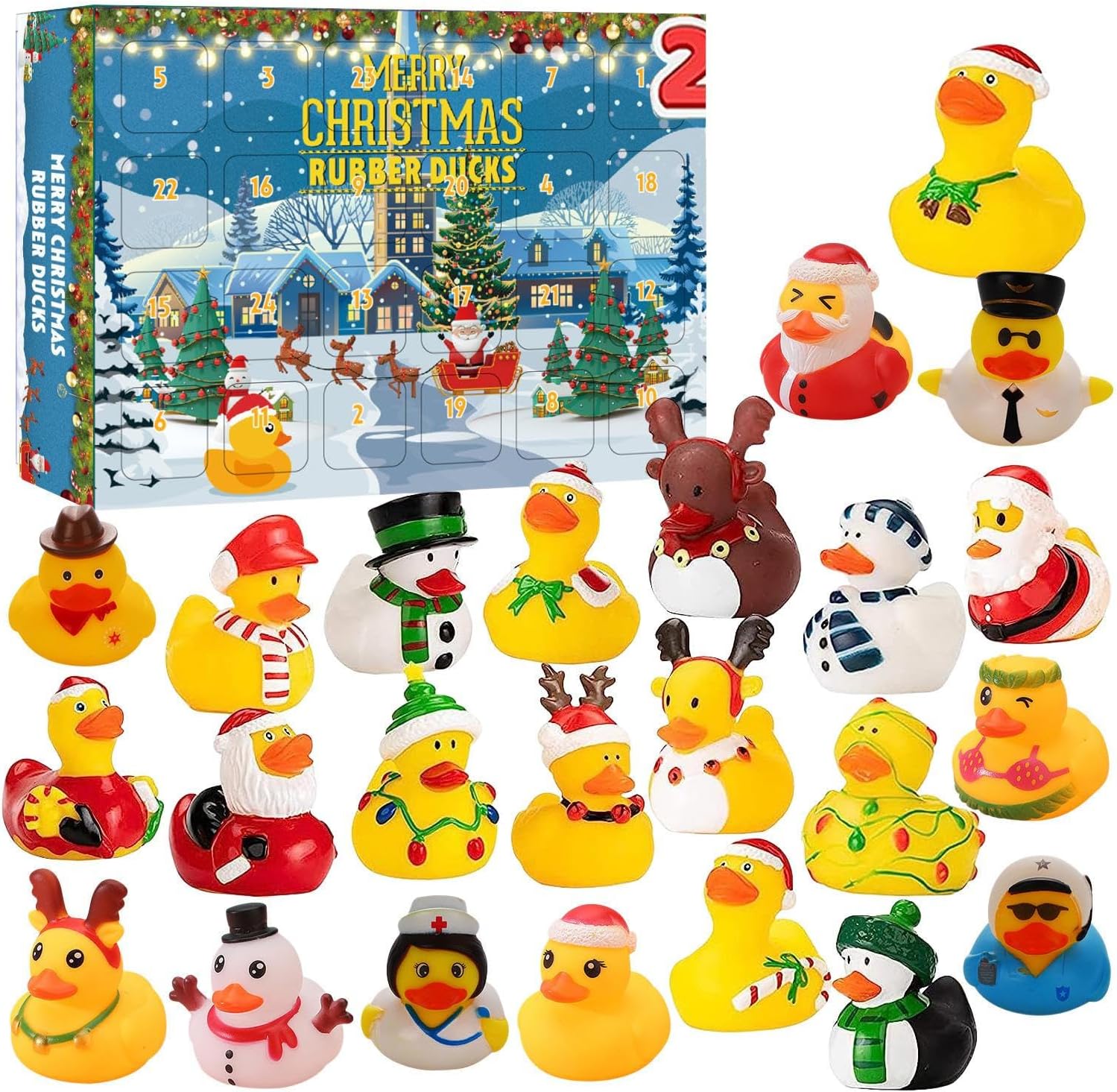 2023 Christmas Rubber Duck Advent Calendar 24 Days Christmas Countdown