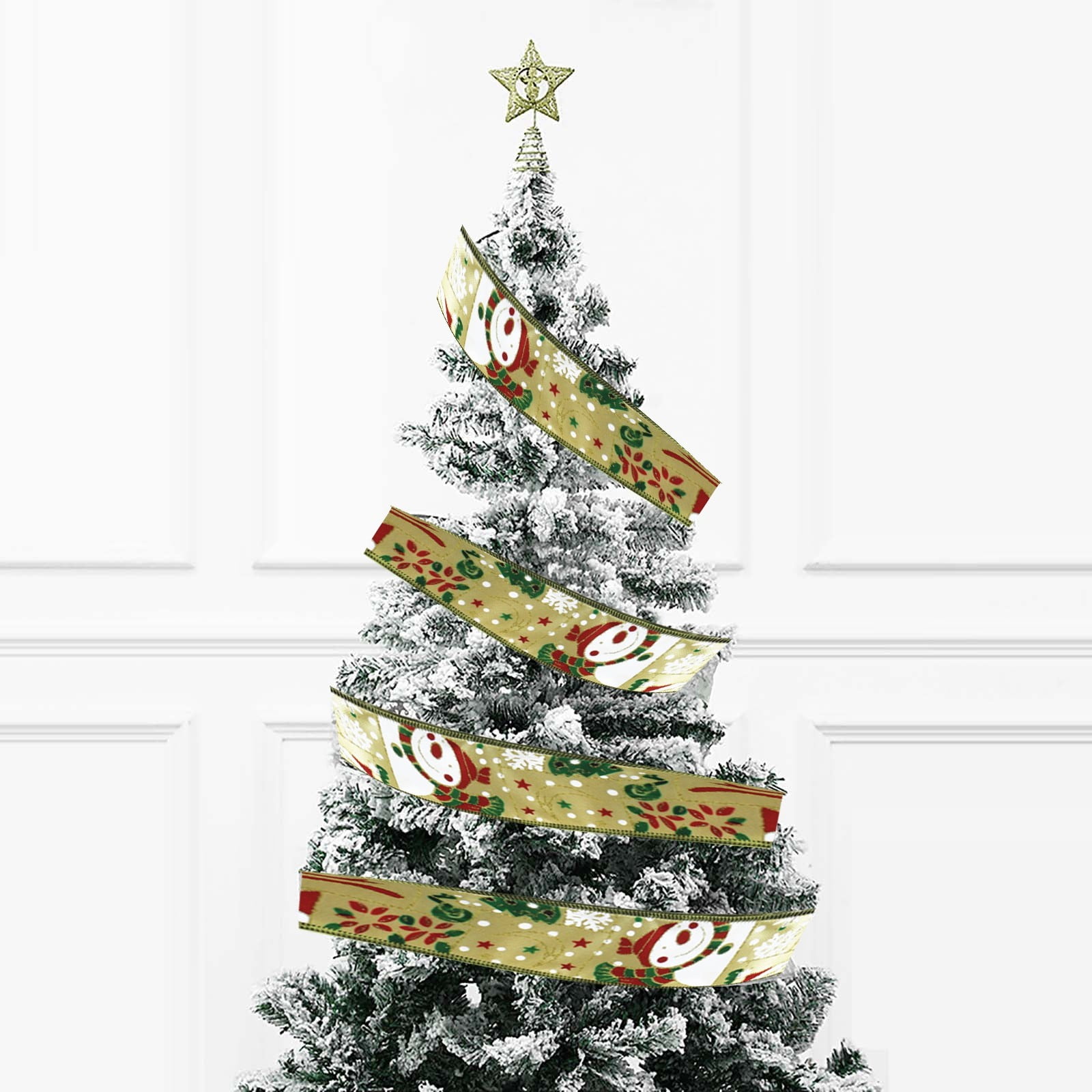 2023 Christmas Supplies! 2/Pack of Old Man Christmas Ribbon for