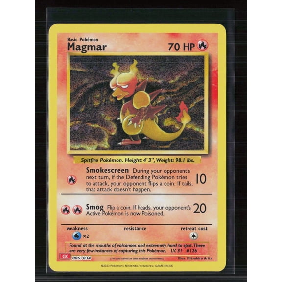 2023 Classic Collection Magmar Holo 6/34 Pokemon Trading Card Lightly Played English
