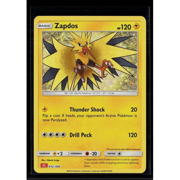 2023 Classic Collection Zapdos Holo #12/34