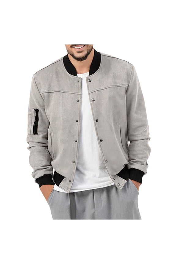 2023 Cotonie Winter Jackets for Men Windbreaker Winter Jacket Waterproof Solid Color Button Coat,Gray,XXXL