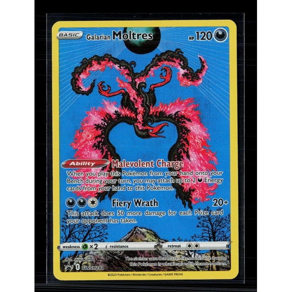 2023 Crown Zenith Galarian Moltres Holo Black Star Promo #SWSH284