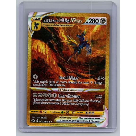 2023 Crown Zenith Origin Forme Dialga VSTAR Gold Secret Rare GG68/GG70 English Trading Card