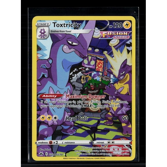 2023 Crown Zenith Toxtricity GG Holo Rare #GG09/GG70 English Pokemon Trading Card Lightly Played