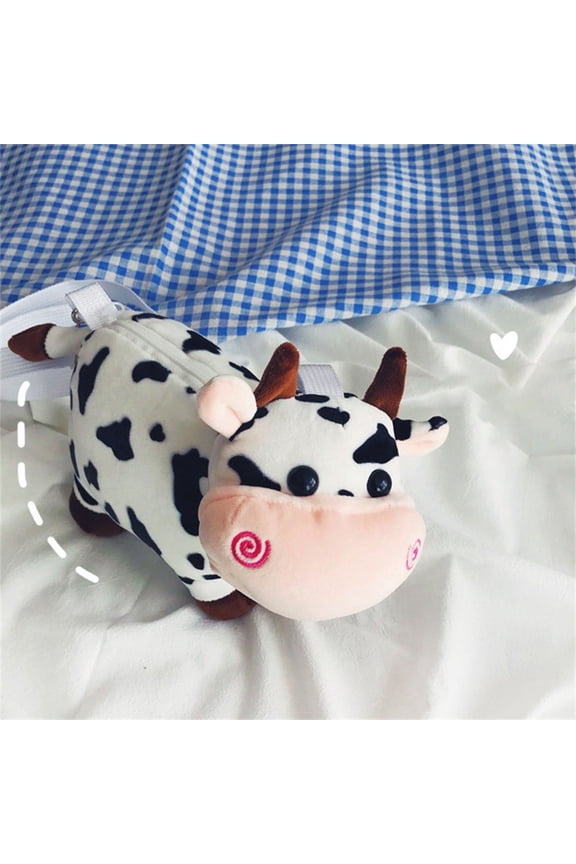 Cosmetic Bag 2023 Cute Cow Small Bag for Women Stylish Student Messenger Shoulder Purse