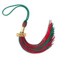 thumbnail image 1 of 2023 DK GREEN / RED GRADUATION TASSEL - EVERY SCHOOL COLOR AVAILABLE -MADE IN USA, 1 of 4