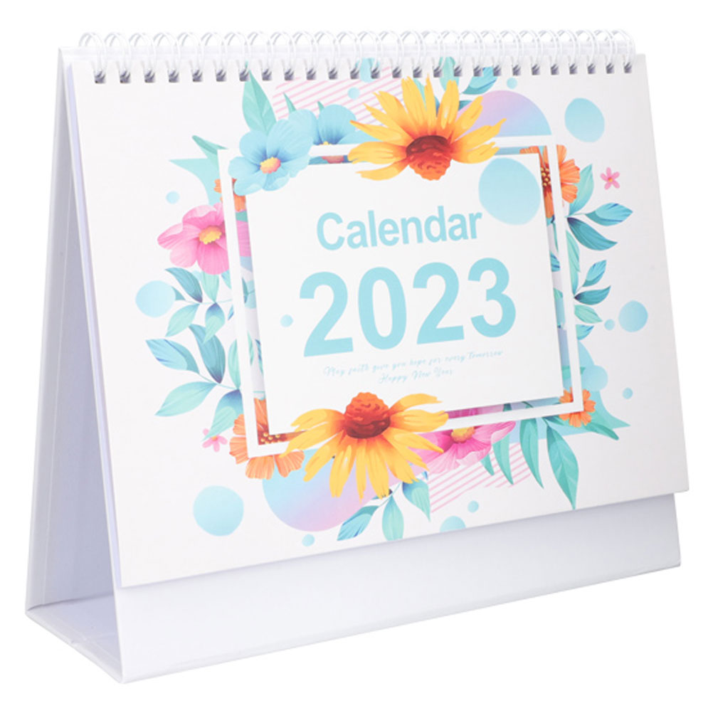 2023 Desk Calendar Spiralbound Organizer Simple Design Desktop