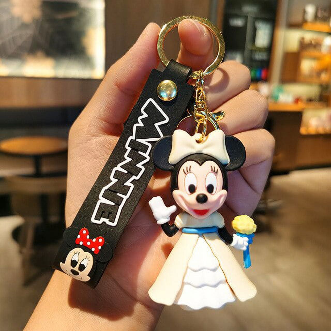 6pcs/Lot Disney Lilo & Stitch Keychains for Girls Gift Boys Monster Stitch  Key Chains Mini Dolls Kid Key Ring Car Bag Charm