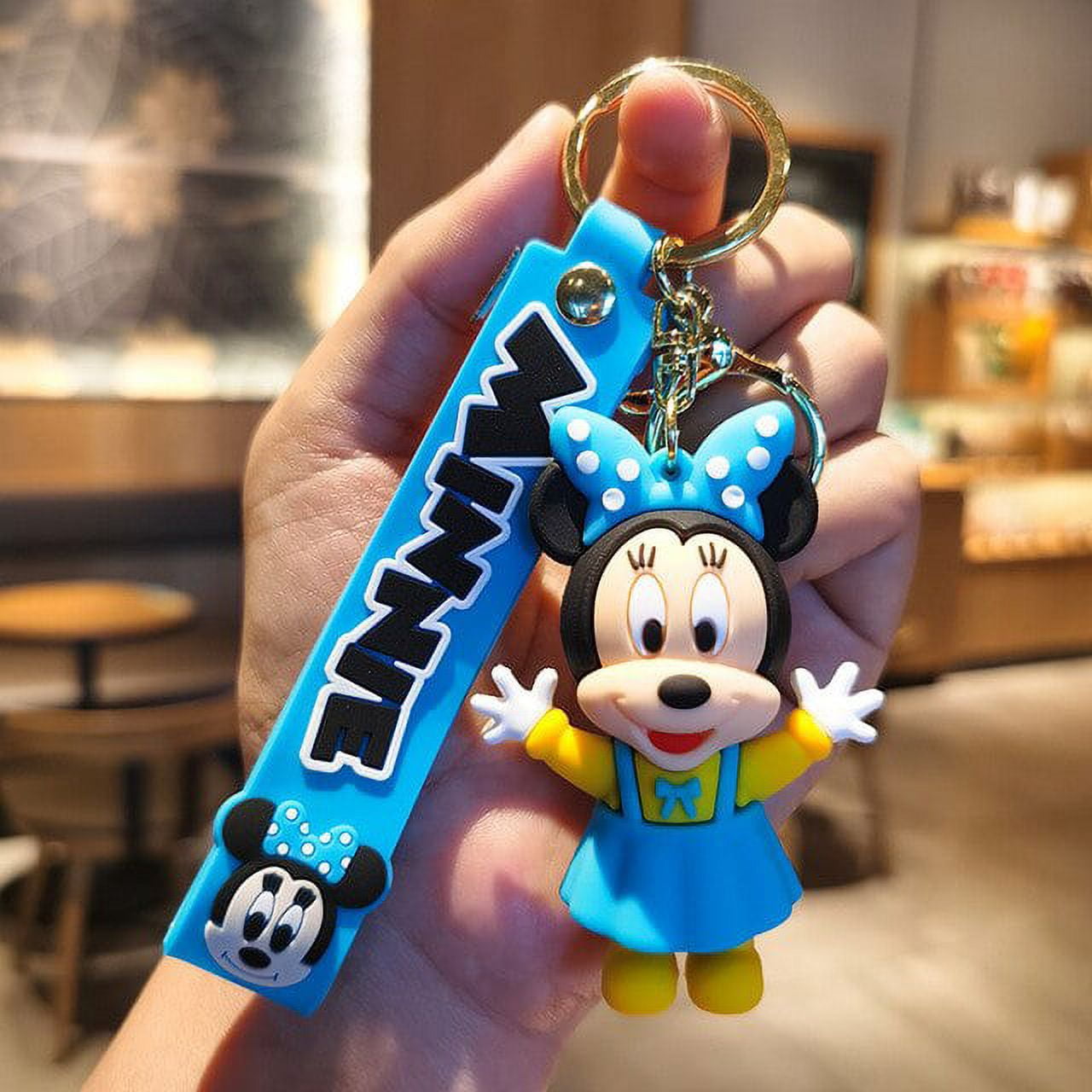 Disney Cartoon Mickey Mouse Pooh Anime Figure Retractable Lanyard Access  Card Cover Children Toys Story Stitch Badge Holder Gift
