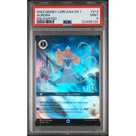2023 Disney Lorcana the First Chapter Enchanted Aurora #213 PSA 9