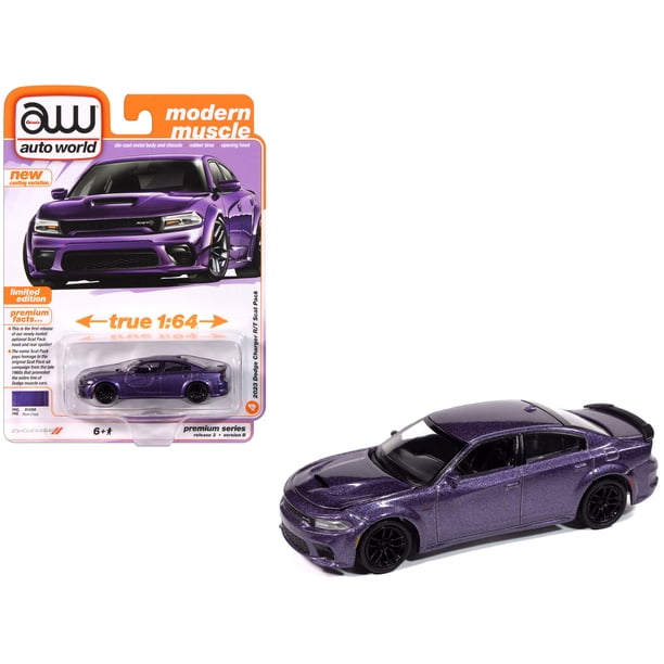 Auto World 1/64 Dodge Charger R/T Scat Pack Model Plum Crazy