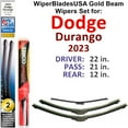 2023 Dodge Durango Beam Wiper Blades Wipers WBUSA (Set of 3) w/Rear
