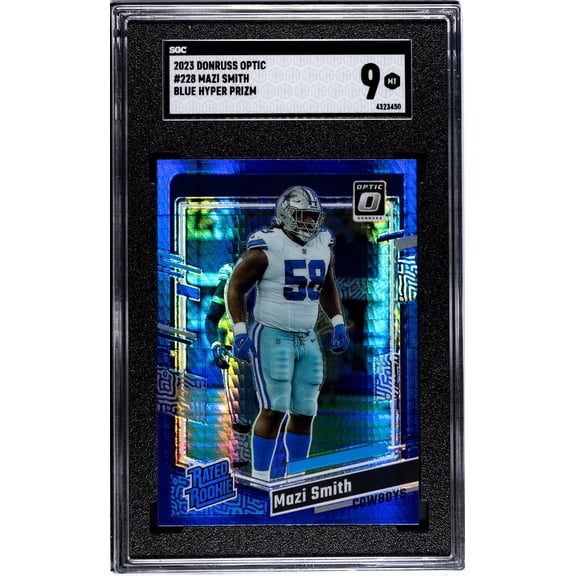 2023 Donruss Optic #228 Mazi Smith Blue Hyper Prizm SGC 9