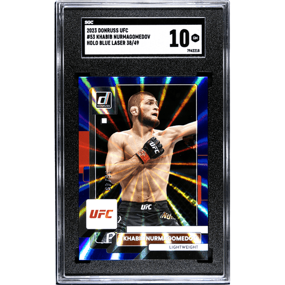 2023 Donruss Ufc Khabib Nurmagomedov #53 Holo Blue Laser SGC 10