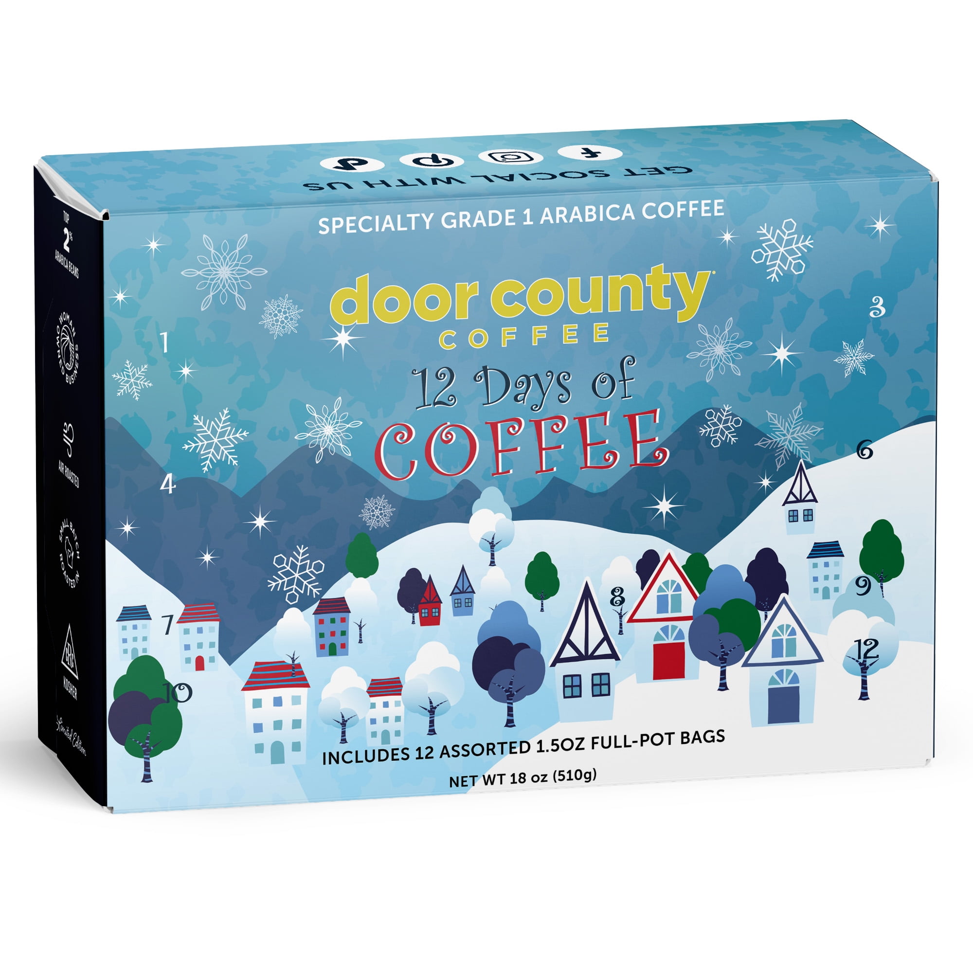 2023 Door County Coffee 12 Days of Coffee Advent Calendar, GROUND
