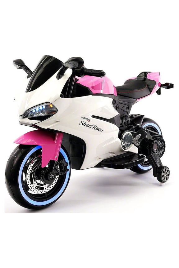 2023 Ducati Style Ride On Toy Motorcycle Car for Kids 12V Battery Powered  Pink