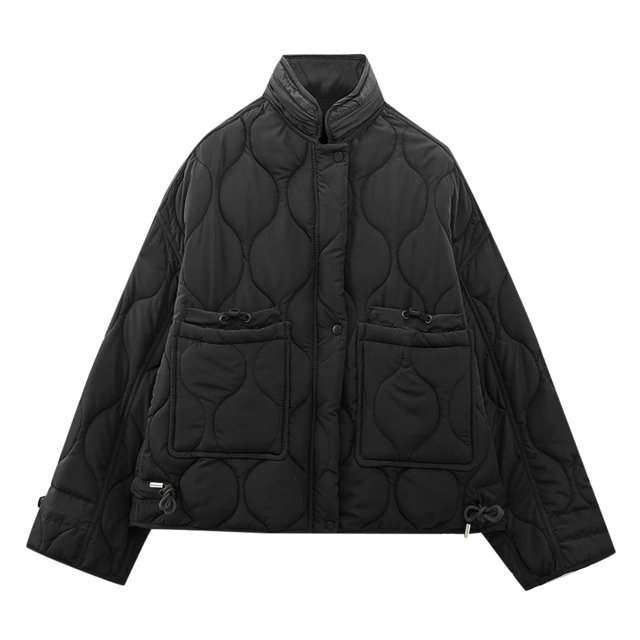 2023 European And American Style Autumn Women's New Green Quilted