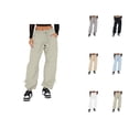 thumbnail image 1 of 2023 European And Women's Relaxed Tie Pocket Straight Leg Casual Pants Linen Capris For Women Casual Summer, 1 of 5