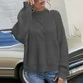 thumbnail image 1 of 2023 Fall Long Sleeve Sweaters for Women, Women's Crew Neck Cable Knit Pullover Casual Loose Oversized Chunky Sweater Jumper Tops Solid Color S-XXL, 1 of 7