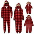 thumbnail image 1 of Family Christmas Pjs Matching Sets Onesie Jumpsuit Hoodie with Elk Reindeer Hood Holiday Xmas Pajamas Sets Matching Family Christmas Pajamas Christmas Pajamas Cheap, 1 of 5