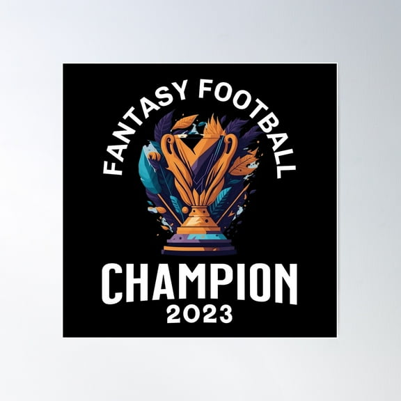 2023 Fantasy Football Champion, Fantasy Football Gift, 2023 Ffl Champ Poster Wall Art, Modern Wall Decor For Living Room Bedroom, 30x30 UNFRAMED