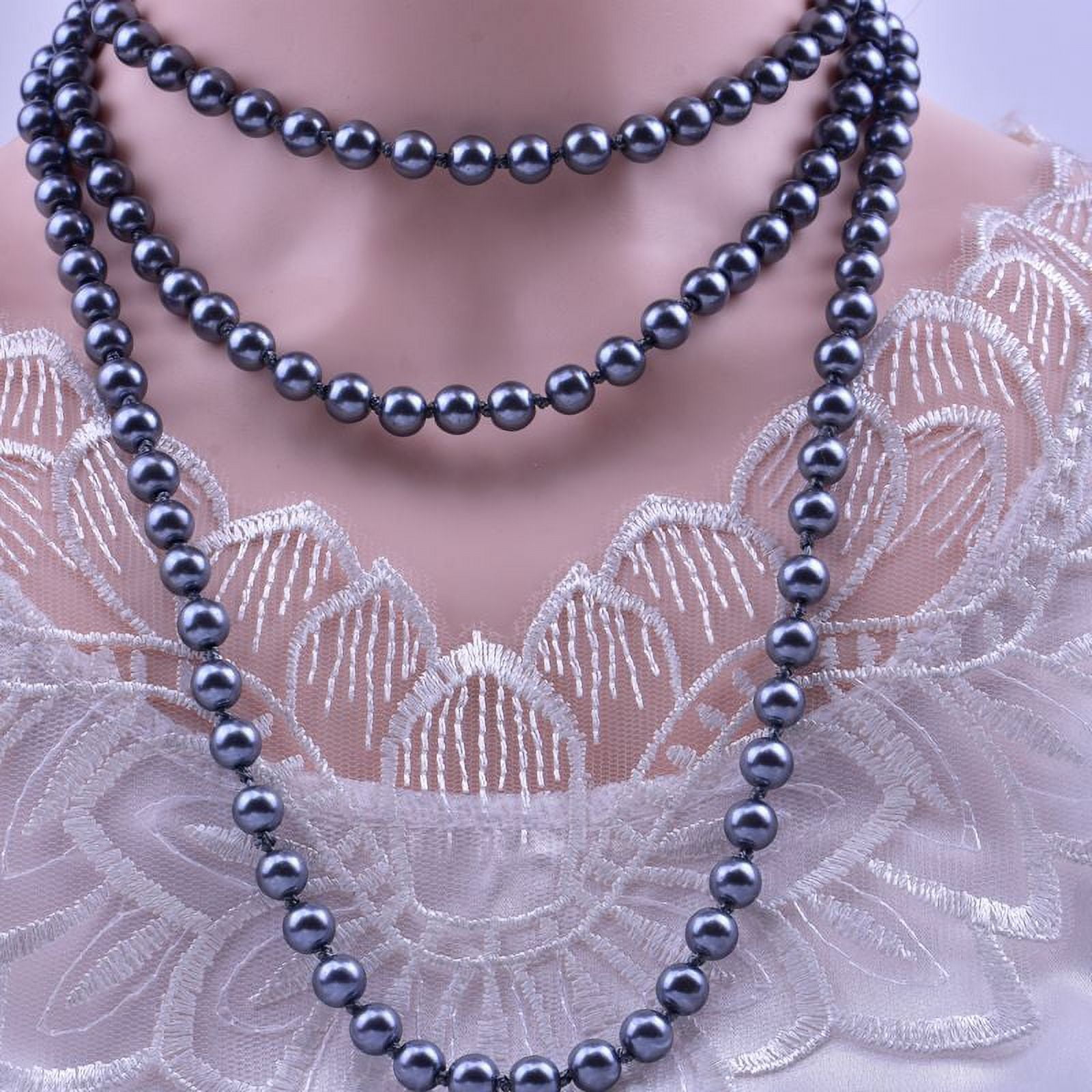2023 Fashion Elegant Imitation Pearl Necklace For Women‘s Knot Multi