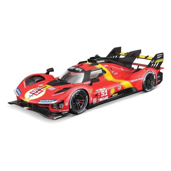 2023 Ferrari 499P #51 James Calado, Red - Bburago 18-16301R - 1/18 Scale Diecast Model Car