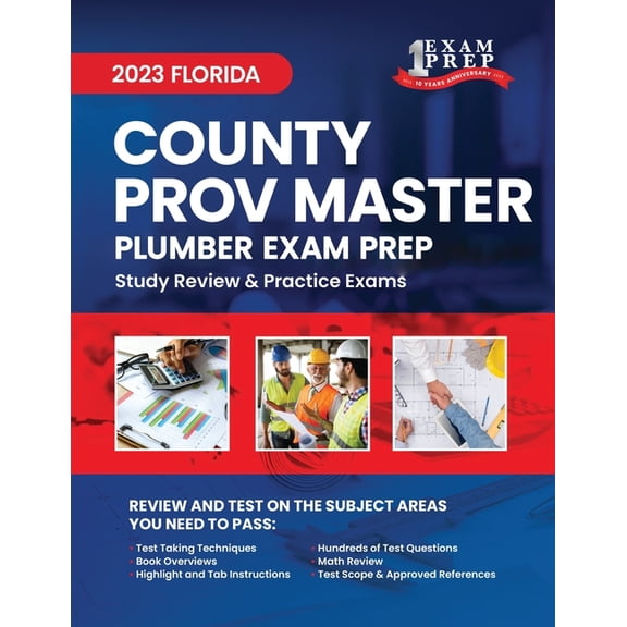2023 Florida County Prov Master Plumber Exam Prep: 2023 Study Review & Practice Exams (Paperback)