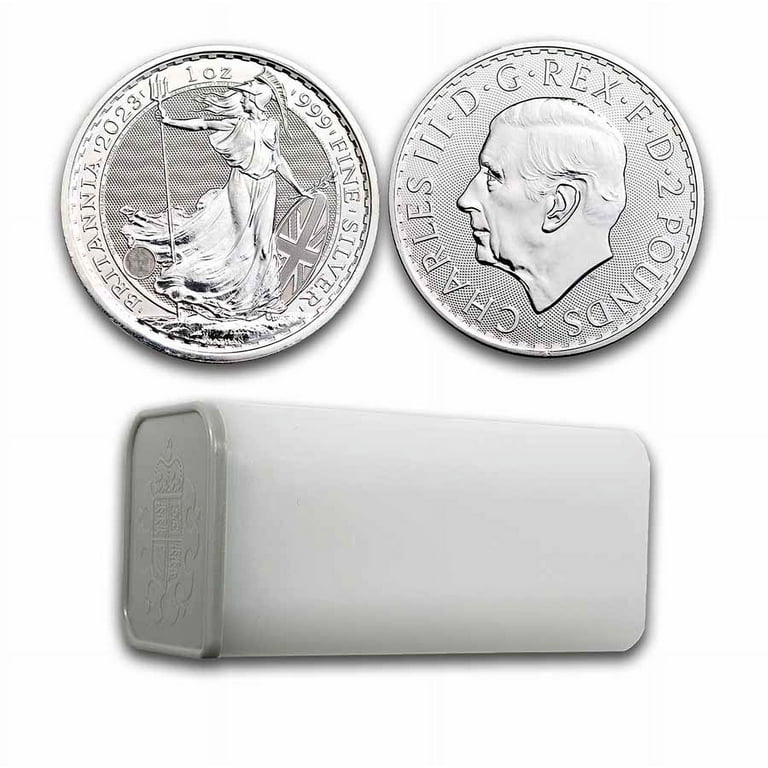 2023 GB 1 oz Silver Britannia (King Charles III) Lot of 25 - wmt