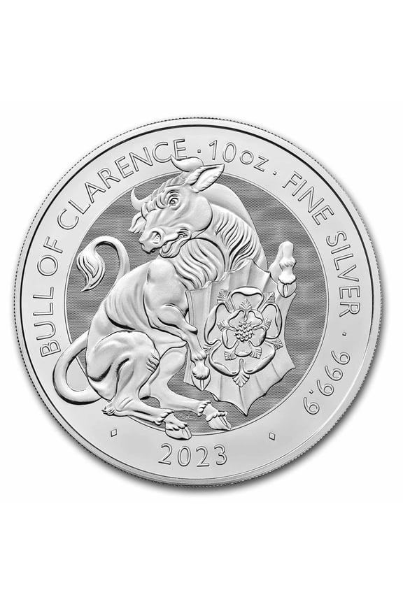 2023 GB 10 oz Silver Royal Tudor Beasts The Bull of Clarence BU