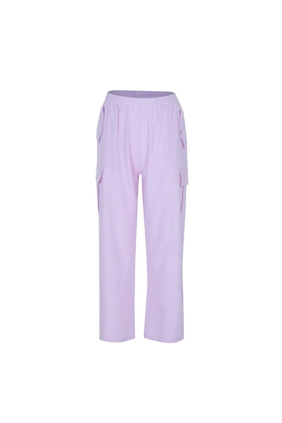 2023 Girls' Loose Casual Wide Leg Pants - Ice Silk Overalls for Spring