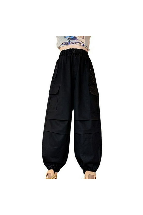 2023 Girls' and Boys' Overalls - Loose Cargo Pants for Spring Autumn