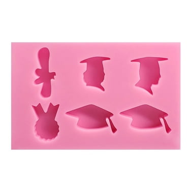 2-Piece Graduation Silicone Mold Set - Diploma & Cap Shapes For Chocolate, Fondant, Soap, Resin - DIY Party Decor