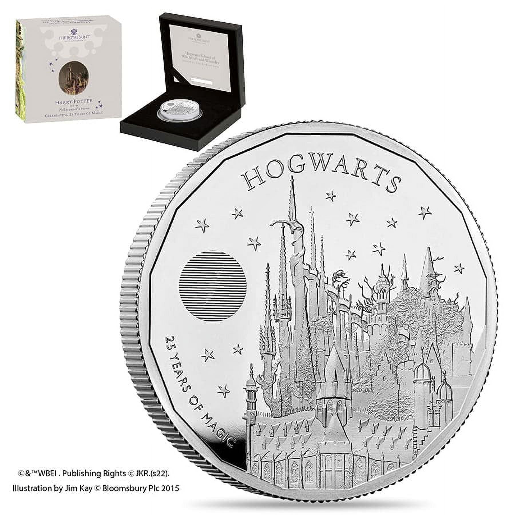 BRITISH ROYAL MINT 2023 Great Britain 2 oz Hogwarts School Proof Silver Coin .999 Fine