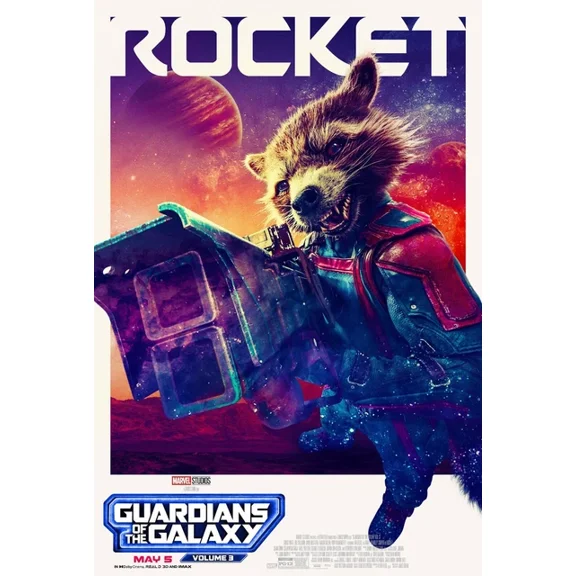 2023 Guardians Of The Galaxy Vol 3 Movie Poster Marvel Star Lord Groot UNFRAMED PAPER POSTER