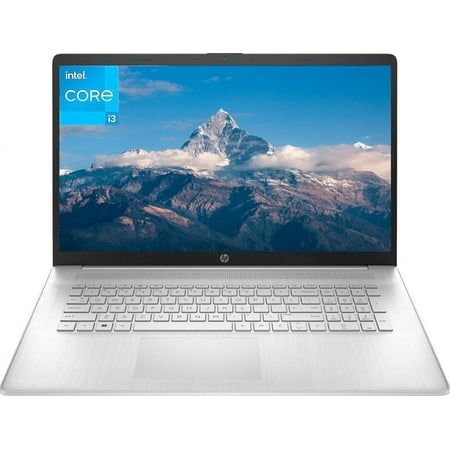 2023 HP 17 Laptop, 17.3" HD Display, Intel Core i3 1125G4 Processor, 12GB RAM, 512GB SSD, Intel UHD Graphics, Wi-Fi, Bluetooth, Numeric Keypad, Windows 11 Home in S Mode