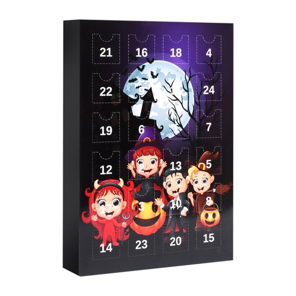 2023 Halloween Advent Calendar, 24 Days Crystal Agate Stone Countdown Gift Set, Spooky Gemstone Collection for Halloween Party