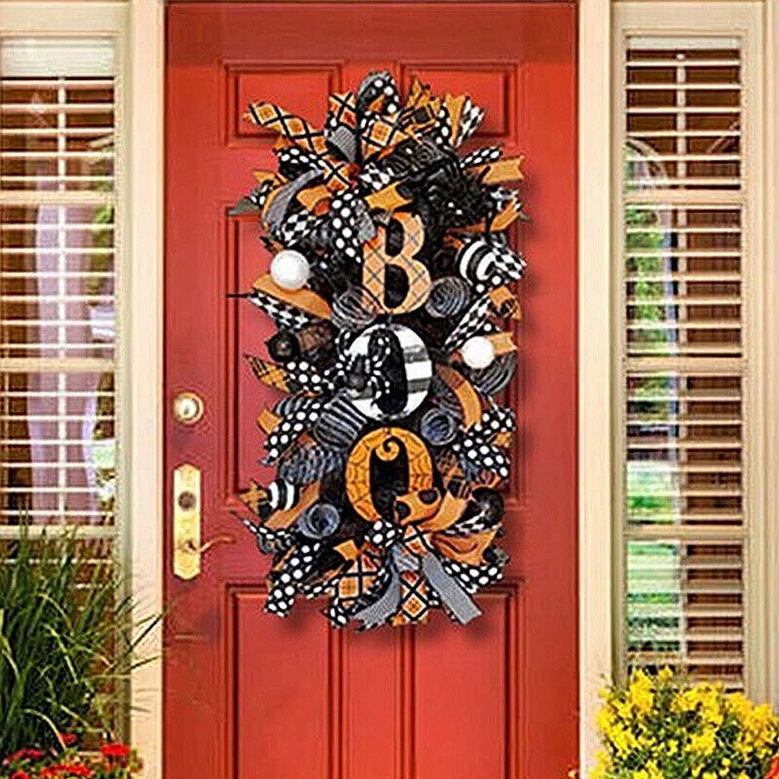 2023 Halloween Decor Garland Pumpkin BOO Front Door Halloween Party Hanging Haunted House Horror